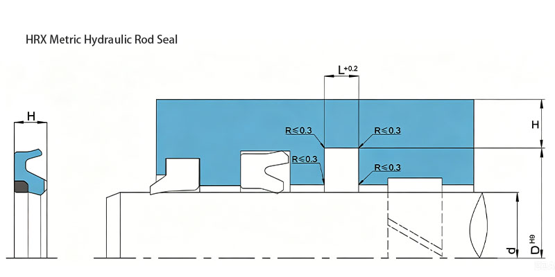 HRX Metric Hydraulic Rod Seal HRX Metric Hydraulic Rod Seal