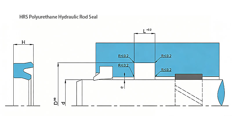 HRS Polyurethane Hydraulic Rod Seal HRS Polyurethane Hydraulic Rod Seal